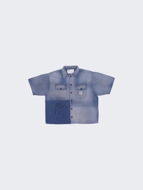 Paly Love Herringbone Work Shirt Navy