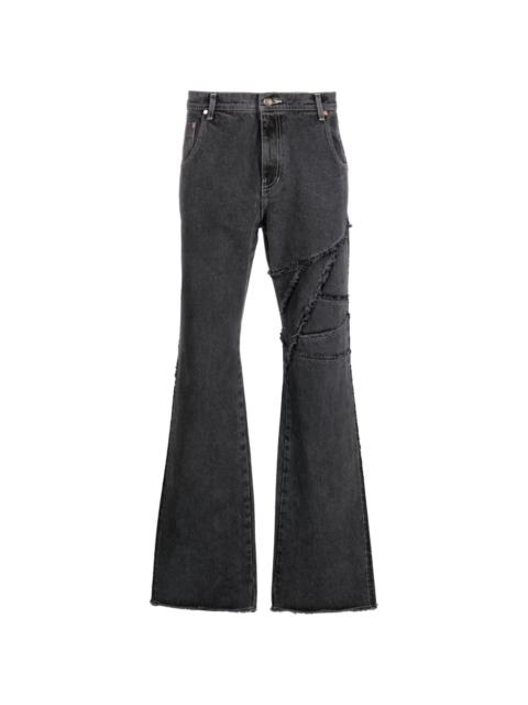 Ghentel raw-cut flare jeans