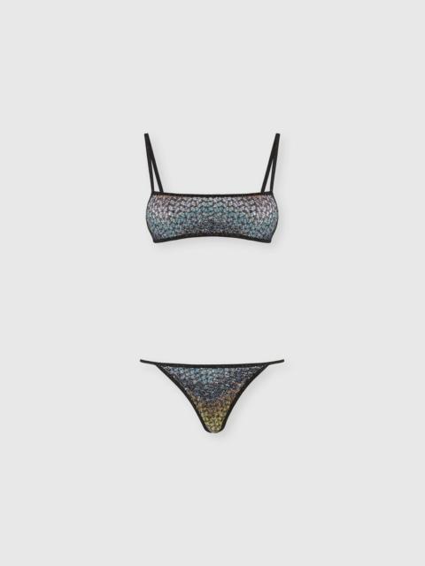 Missoni Balconette bikini in zigzag viscose lamé