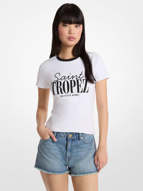 MICHAEL KORS St. Tropez Stretch Cotton T-Shirt