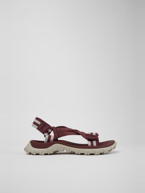 CAMPER Drift Trail Sandal Burgundy Textile Sandals for Women.