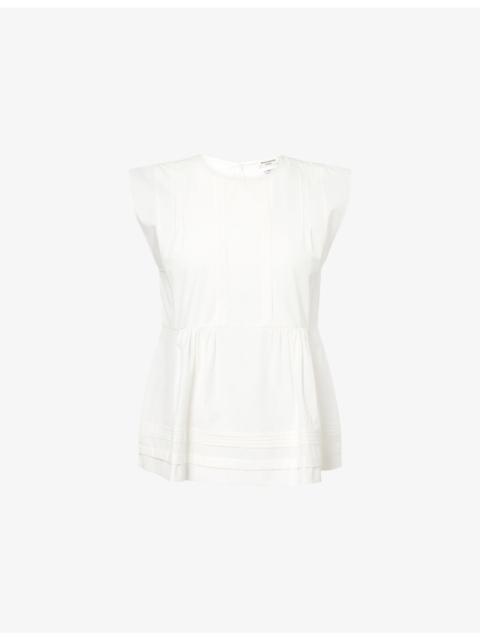 WEEKEND Max Mara Crew-Neck Sleeveless Cotton Top