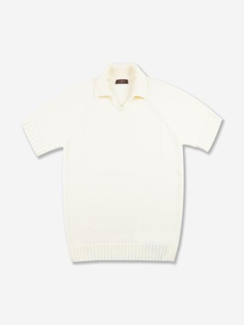 SLOWEAR Slim fit wool polo shirt