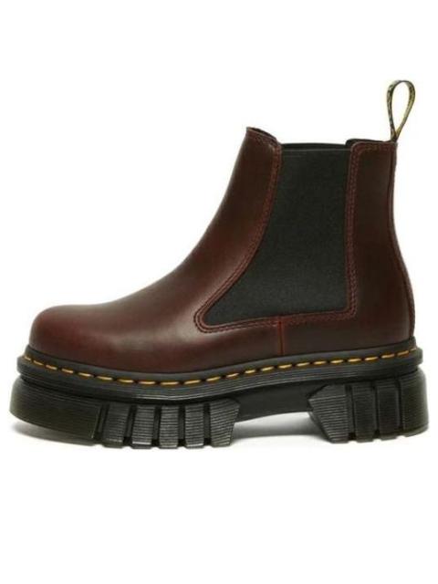 (WMNS) Dr. Martens Audrick Brando Leather Platform Chelsea Boots 'Brown' 27820211