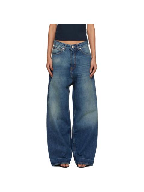 VETEMENTS Navy Washed Baggy Jeans