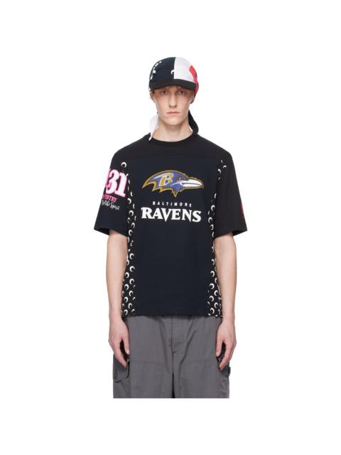 Marine Serre Black Regenerated Graphic T-shirt