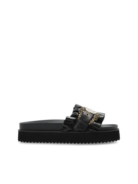 VERSACE JEANS COUTURE logo-engraved slides
