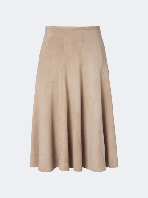 STOULS Sabrina suede midi skirt