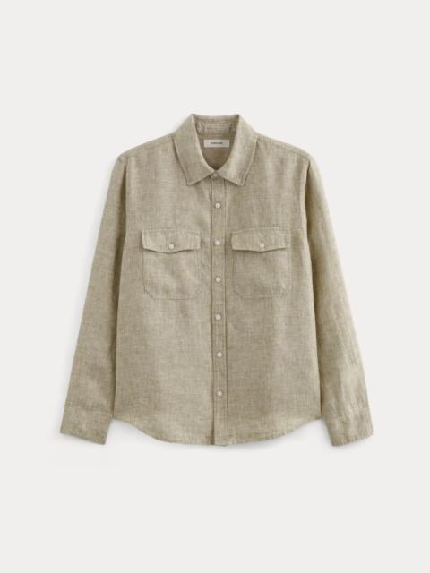 EVERLANE THE LINEN UTILITY SHIRT
