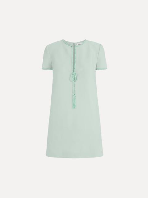Oscar de la Renta BEADED BOW-DETAIL SHIFT DRESS