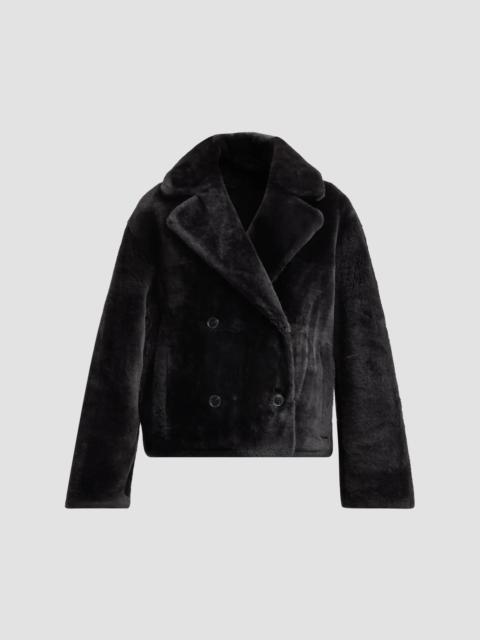 Yves Salomon Women's Shearling Double-Breasted Jacket - Storm
