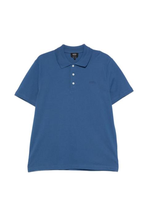 A.P.C. logo-embroidered polo shirt