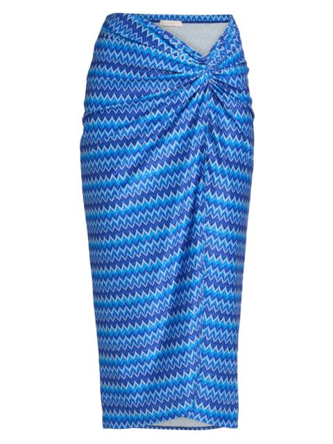 RAMY BROOK Women's Xana Wave Cover-Up Skirt - Ocean Wave