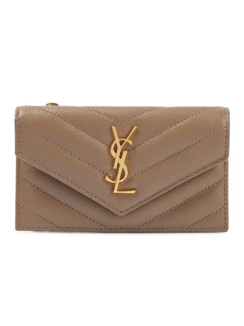 SAINT LAURENT Fragments leather card holder
