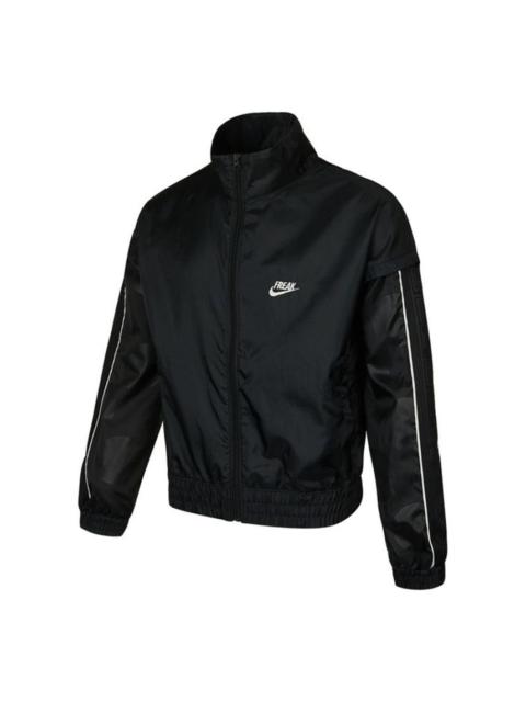 Men's Nike Lwt Track Jacket Athleisure Casual Sports Woven Stand Collar Black DA5670-010