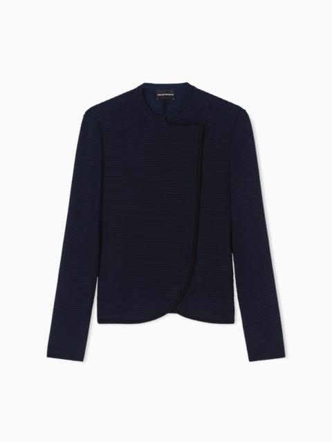 ASV OTTOMAN FABRIC JACKET WITH OFF-CENTRE CLOSURE