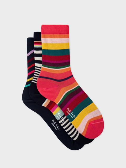 Paul Smith 'Swirl Stripe' Socks Three Pack