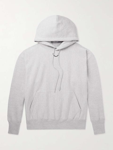 Logo-Print Embroidered Cotton-Blend Jersey Hoodie