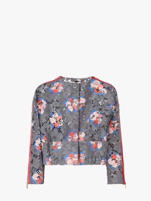 FENDI Jacket Printed gray lace jacket