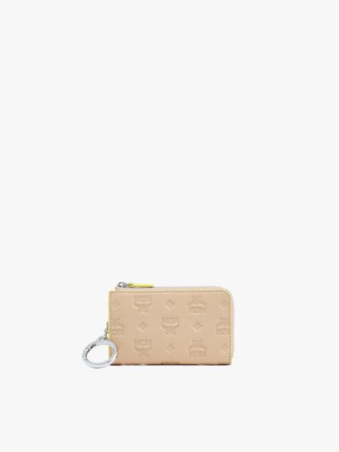 MCM Aren Zip Card Wallet in Monogram Leather