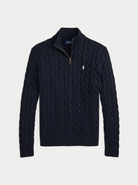 Polo Ralph Lauren Cable-Knit Cotton Quarter-Zip Sweater