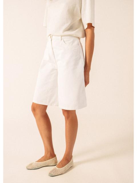 SAINT JAMES MANON Denim Wide-Leg Bermuda Shorts