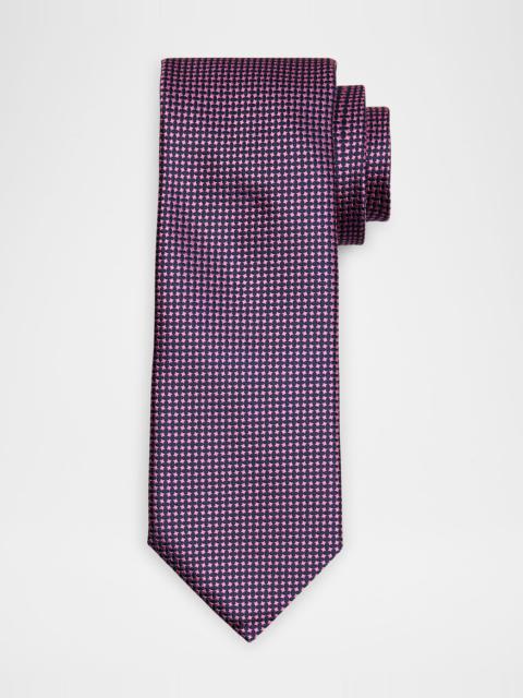 Canali Men's Micro-Geometric Silk Tie