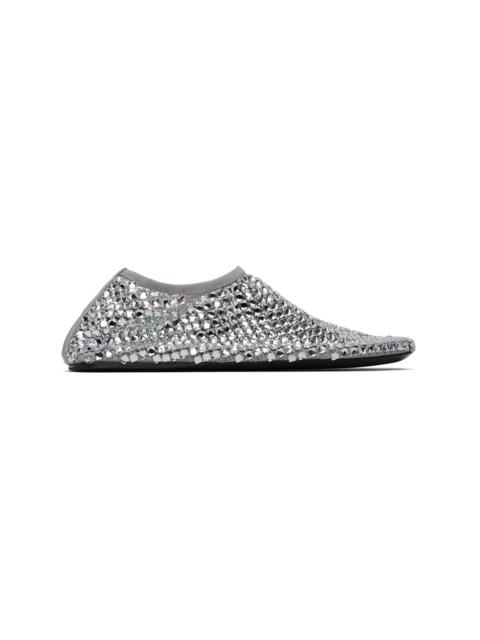 CHRISTOPHER ESBER Silver Minette Bezeled Flats