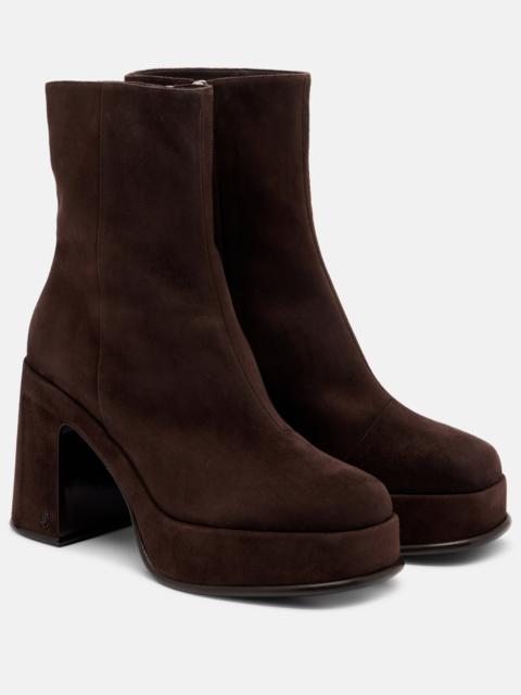 JIMMY CHOO Hadi suede platform ankle boots