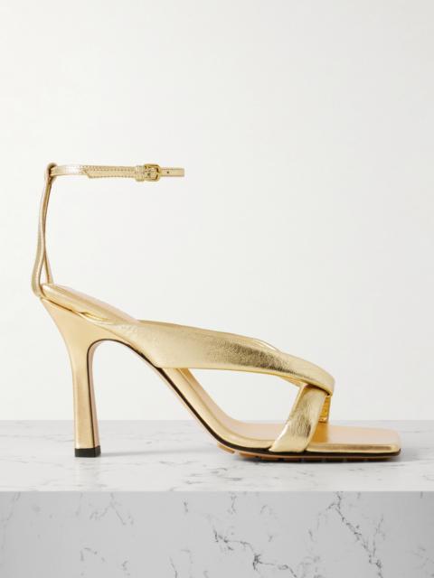 Bottega Veneta Riva Padded Metallic Leather Sandals