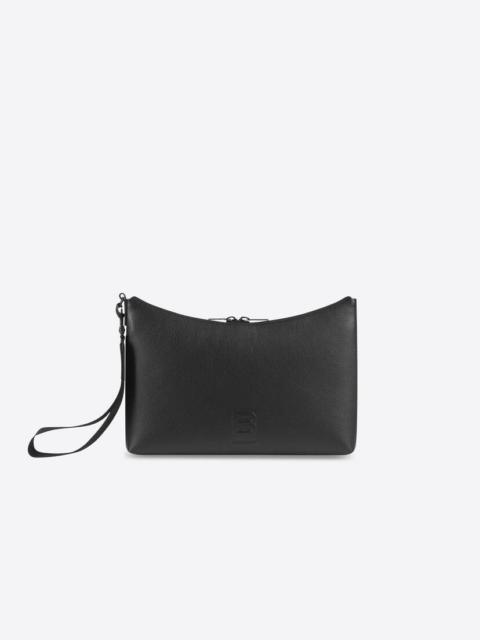 BALENCIAGA Men's Hourglass Men Pouch With Handle in Black