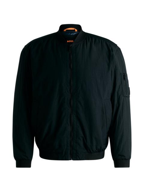 BOSS WATER-REPELLENT BOMBER JACKET WITH LOGO BADGE