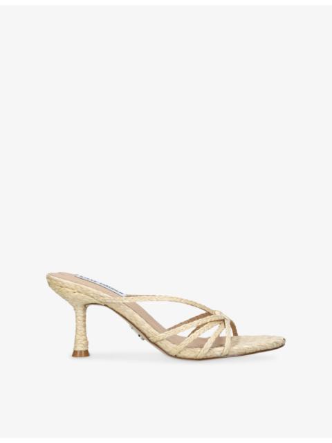 STEVE MADDEN Edna Raffia Heeled Sandals
