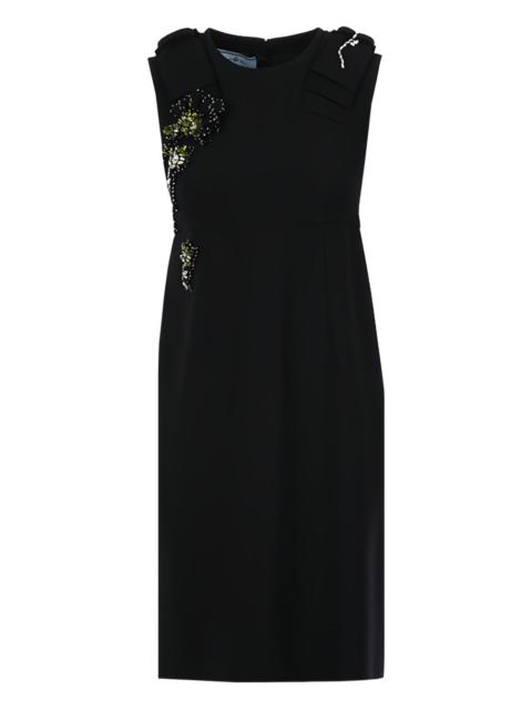 Prada jewel-patch box-pleat dress