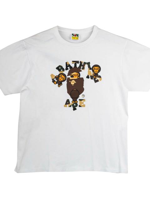 A BATHING APE® Baby Milo Hanging Family Short Sleeve T-Shirt "White" 2I80 110 002 WHITE