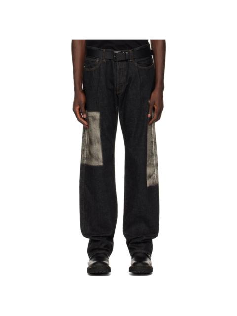 Yohji Yamamoto Black Faded Jeans