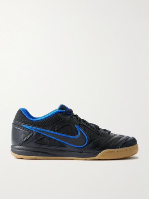 Nike Gato suede-trimmed leather and mesh sneakers Navy