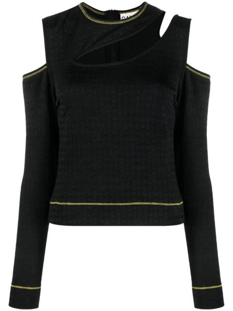 GANNI cut-out detail top
