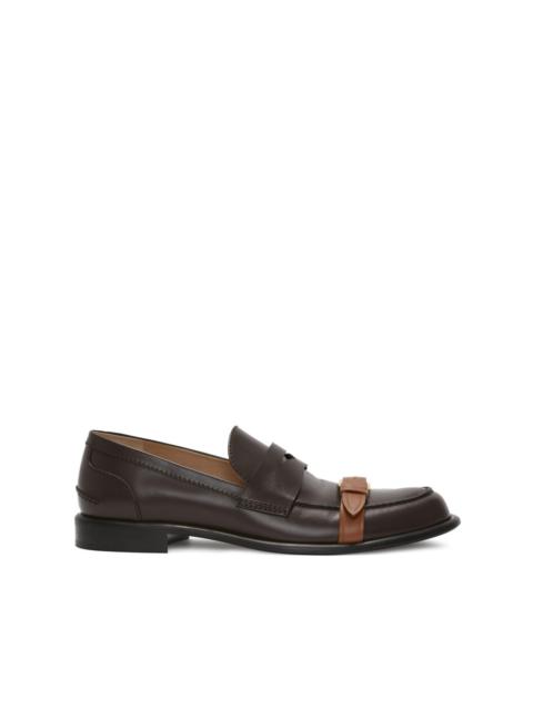 JW Anderson strap-detail leather loafers