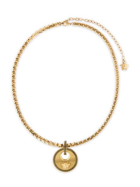 VERSACE Men's Goldtone Medusa Pendant Necklace - Gold Black