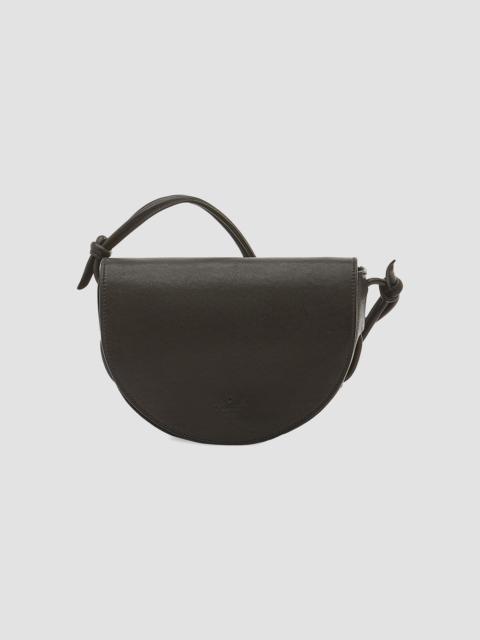 IL BISONTE Women's Snodo Leather Crossbody Saddle Bag - Black