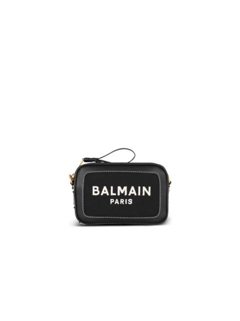 Balmain B-Army canvas and leather clutch