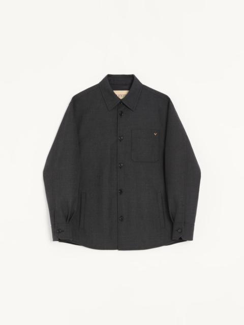 Valentino VALENTINO SHIRT JACKET IN NYLON GABARDINE WITH VGOLD