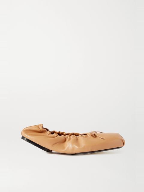 KHAITE Ashland bow-embellished leather ballet flats