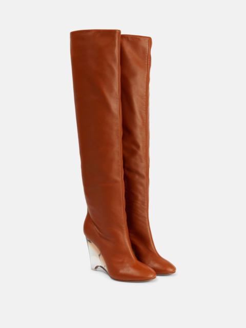 Alaïa Leather knee-high boots