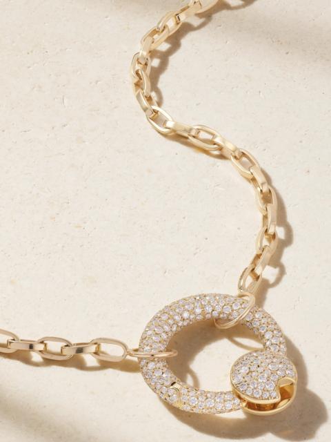 MARLA AARON Allstoned 18-karat Gold Diamond Necklace