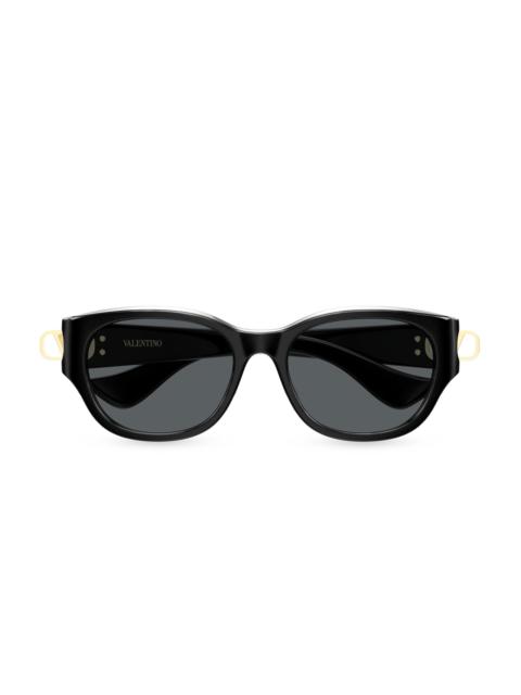 Valentino Women's Vain Light 55MM Square Sunglasses - Black