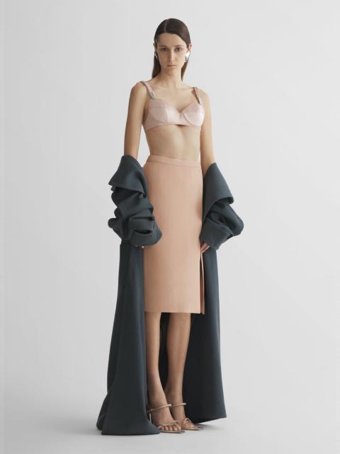 MUGLER re/edit lingerie beige skirt