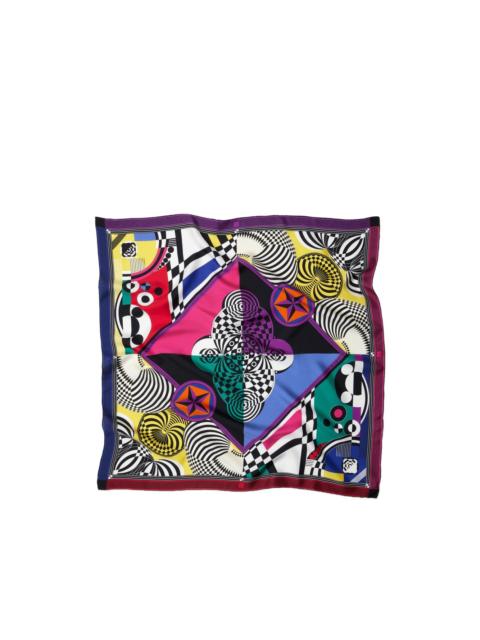 VERSACE printed silk twill scarf 90 cm