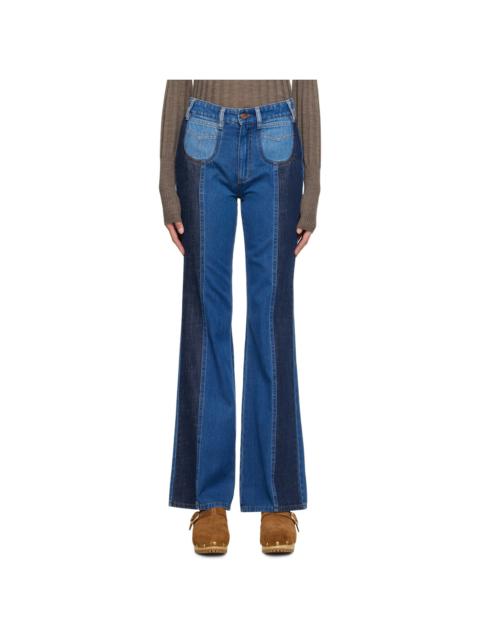 See by Chloé Blue High-Rise Straight Jeans